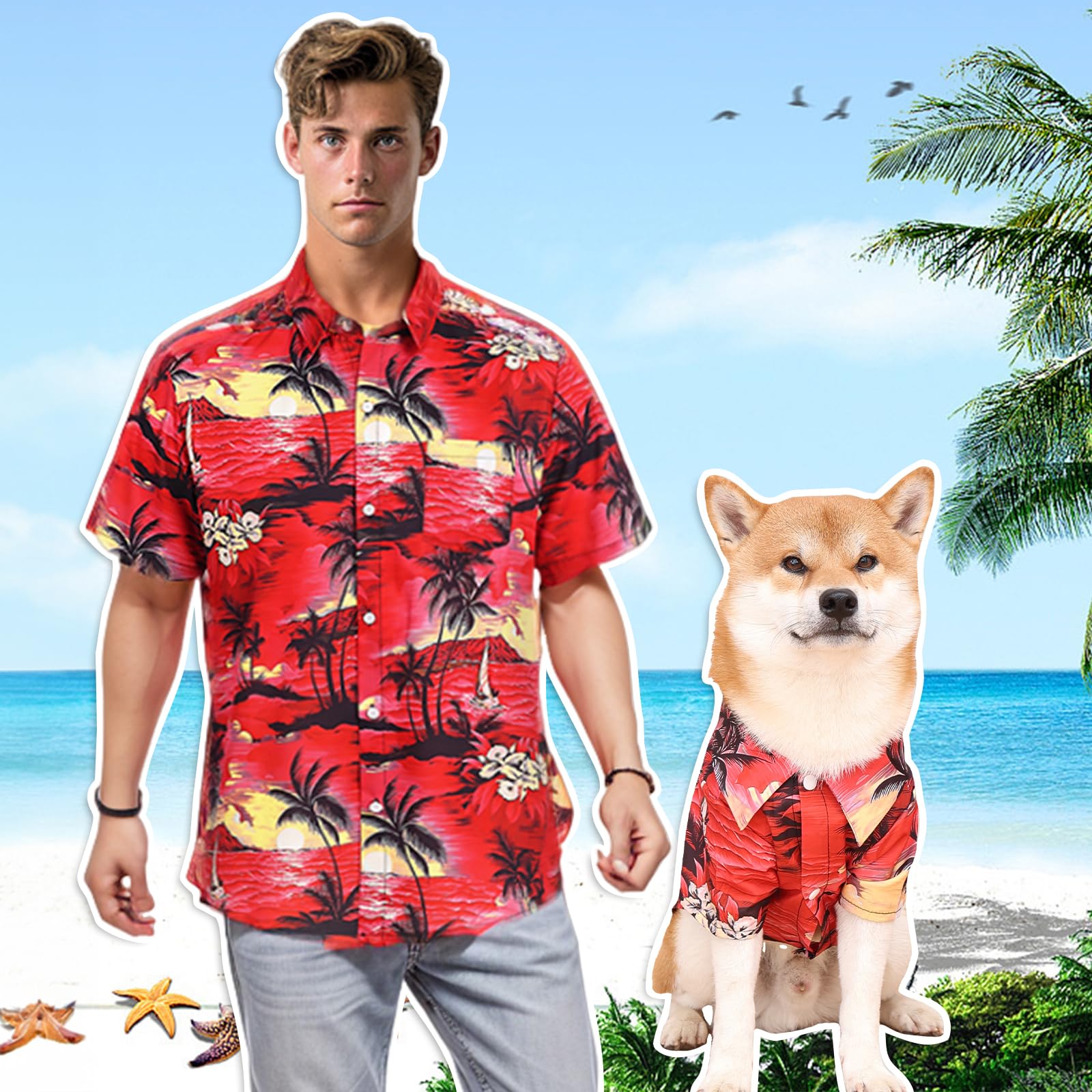 Harbyel Hawaii dog shirts machine washable for easy care.