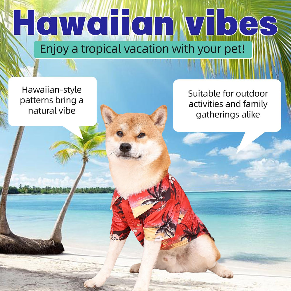 Harbyel Hawaii dog shirts demonstrate sun protection during outdoor activities.