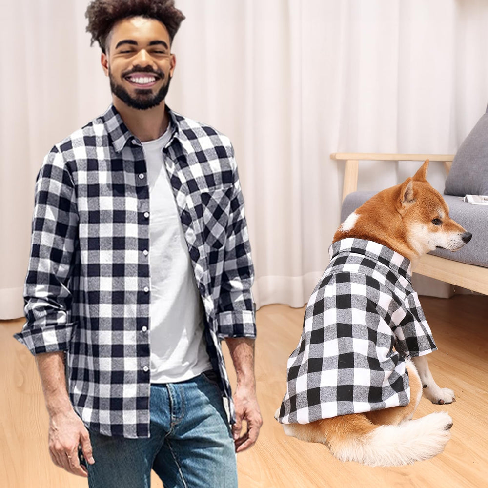 Harbyel plaid dog shirt machine-washable design offers durable, easy-care upkeep.