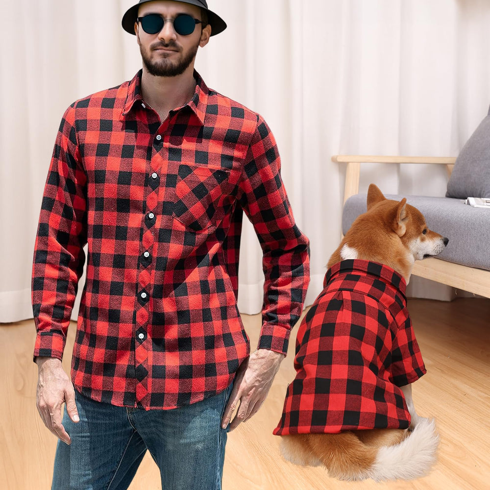 Harbyel plaid dog shirts durable-wash fabric keeps colors