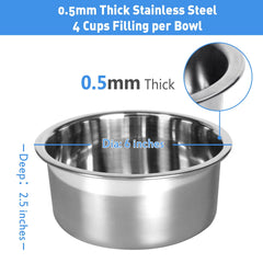 Harhana Kennel Water Bowl 2-pack mounted bracket shows secure cage mounting.