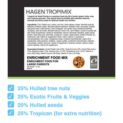 Hari Tropimix granules closeup highlighting textured nutrients for balanced nutrition.