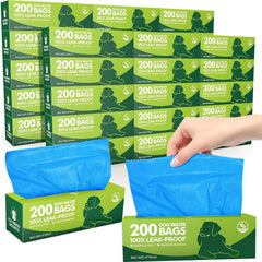 Harloon 6000-count dog poop bags pack with dispenser for park walks.