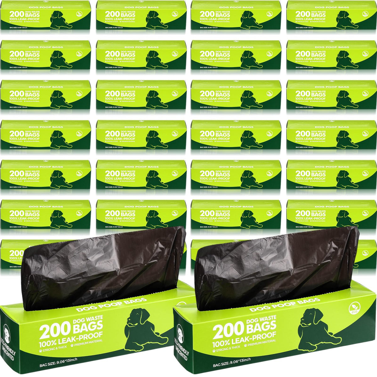 Harloon 6000 counts dog poop bags pack for bulk park walks and travel