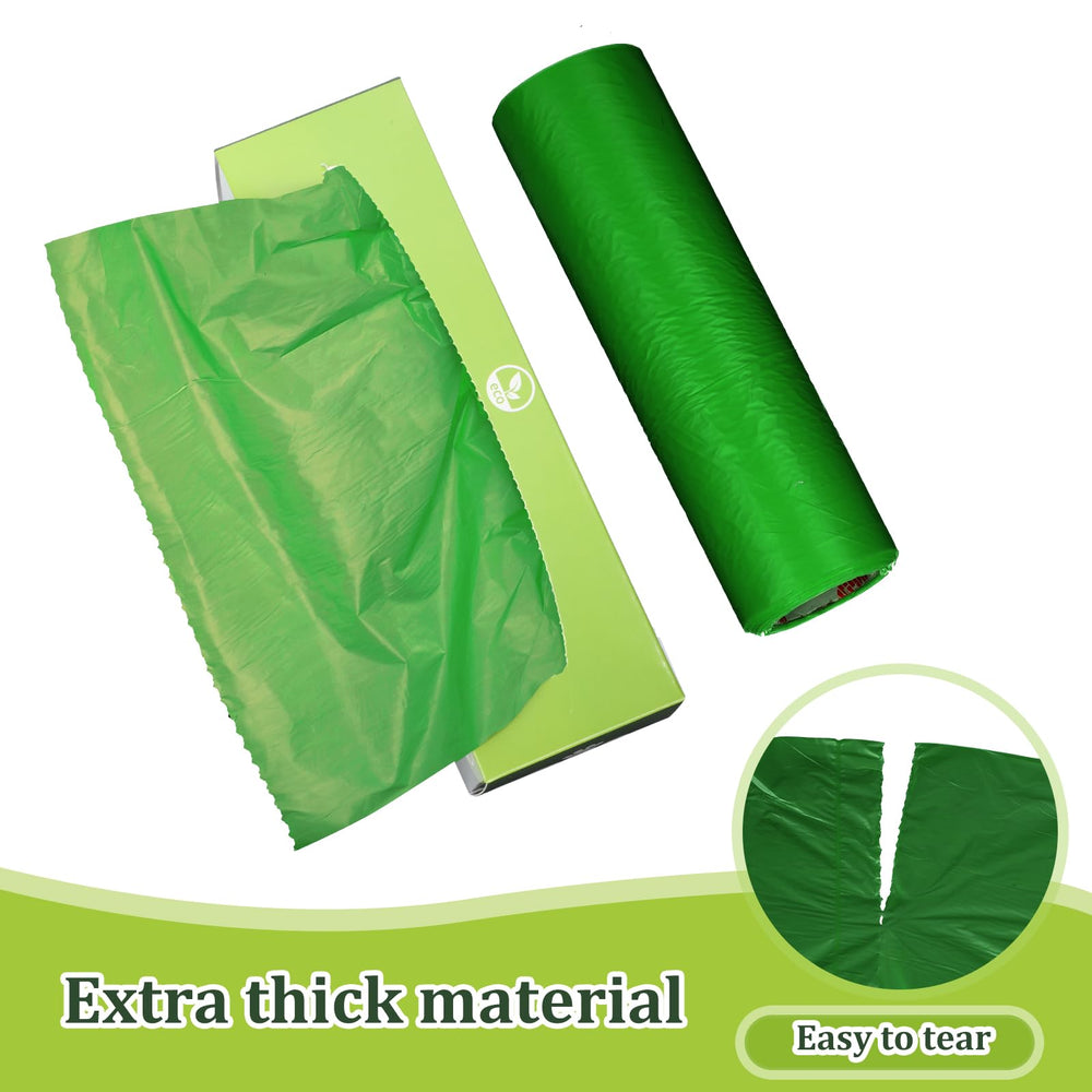 Harloon deep-green poop bags offer color and practicality.