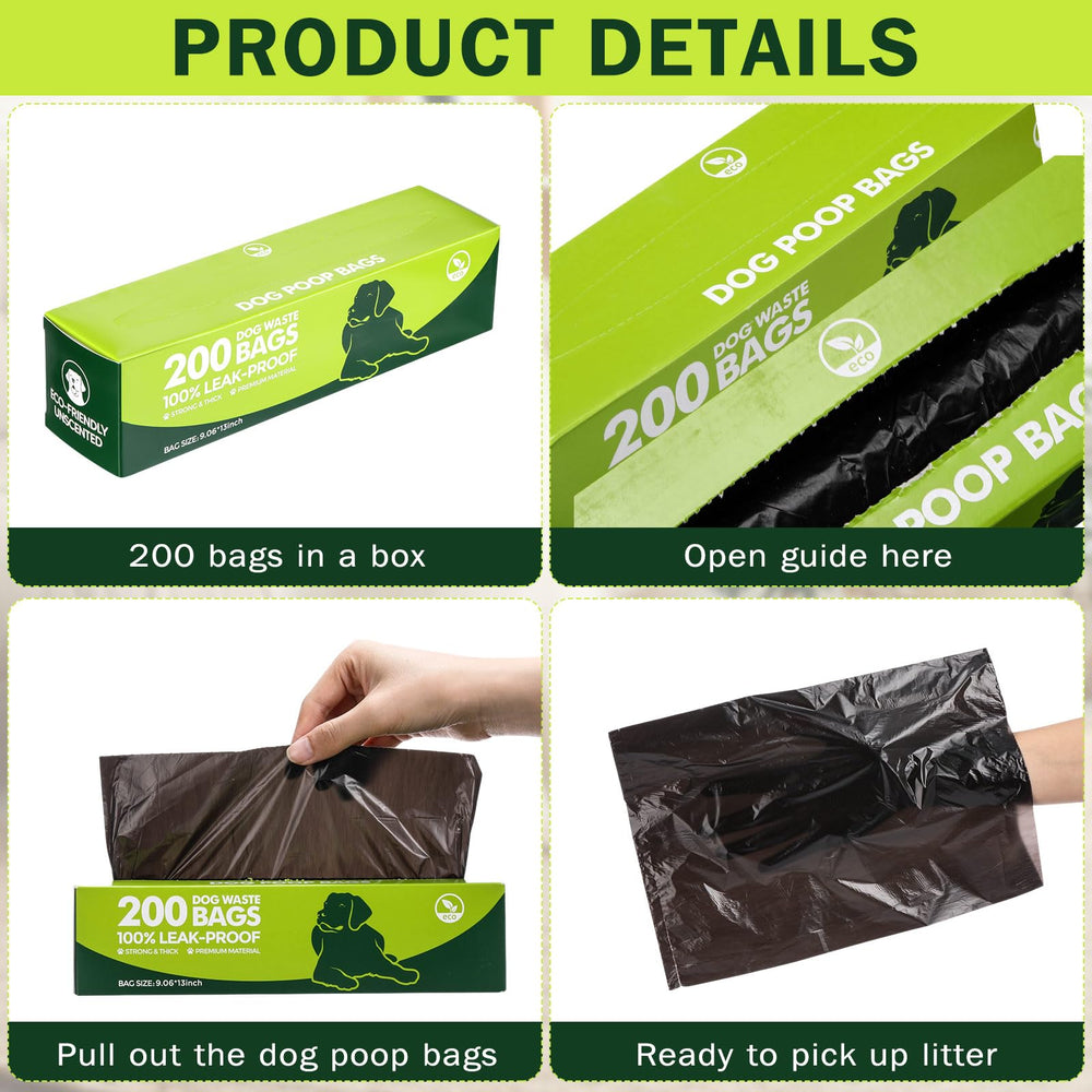 Harloon extra thick leakproof bags protect hands during messy pickups