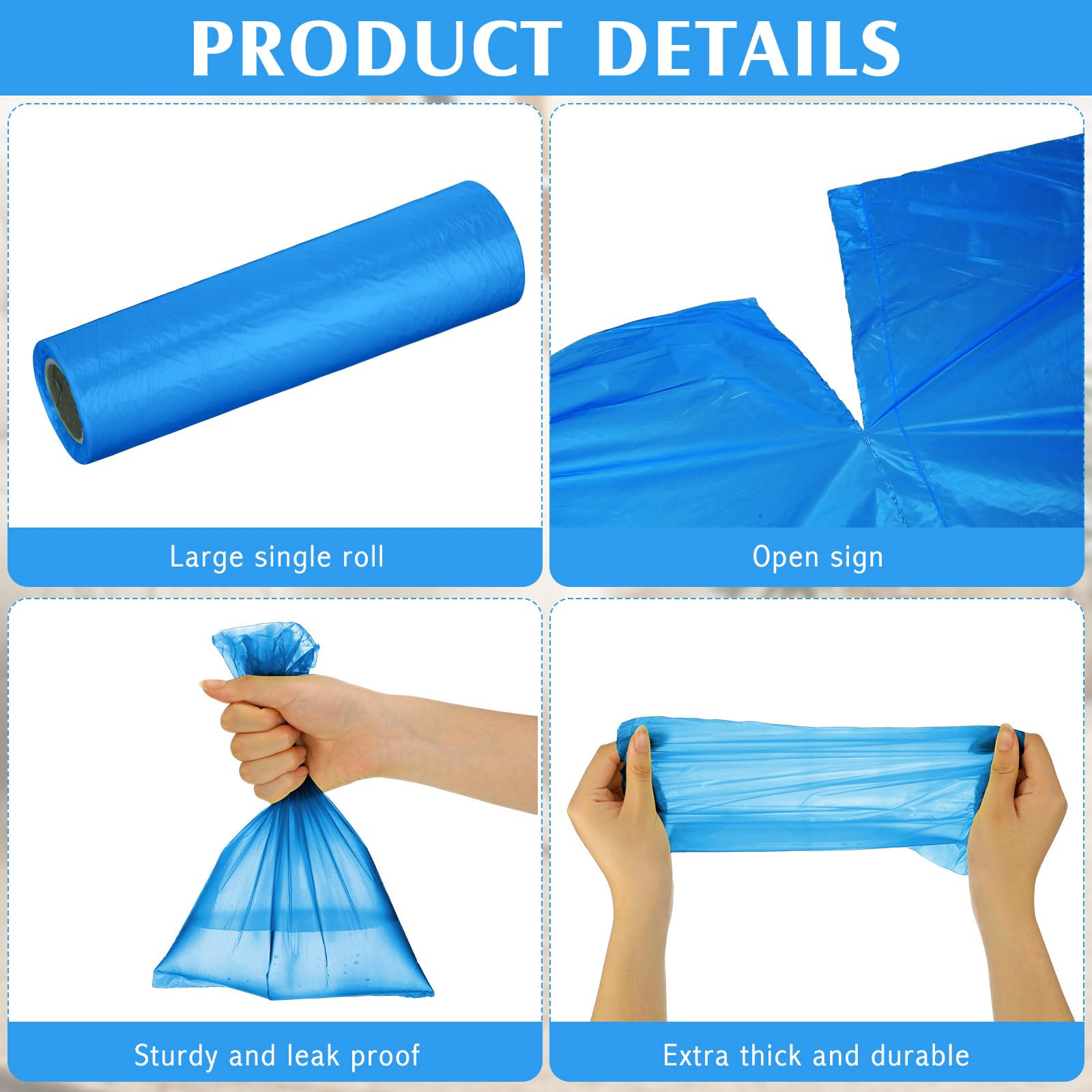 Harloon rip-resistant waste bags handle big messes confidently.