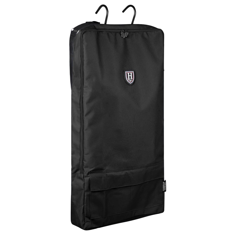 Harrison Howard Bridle/Halter Bag waterproof fabric in piano black for travel weather protection.
