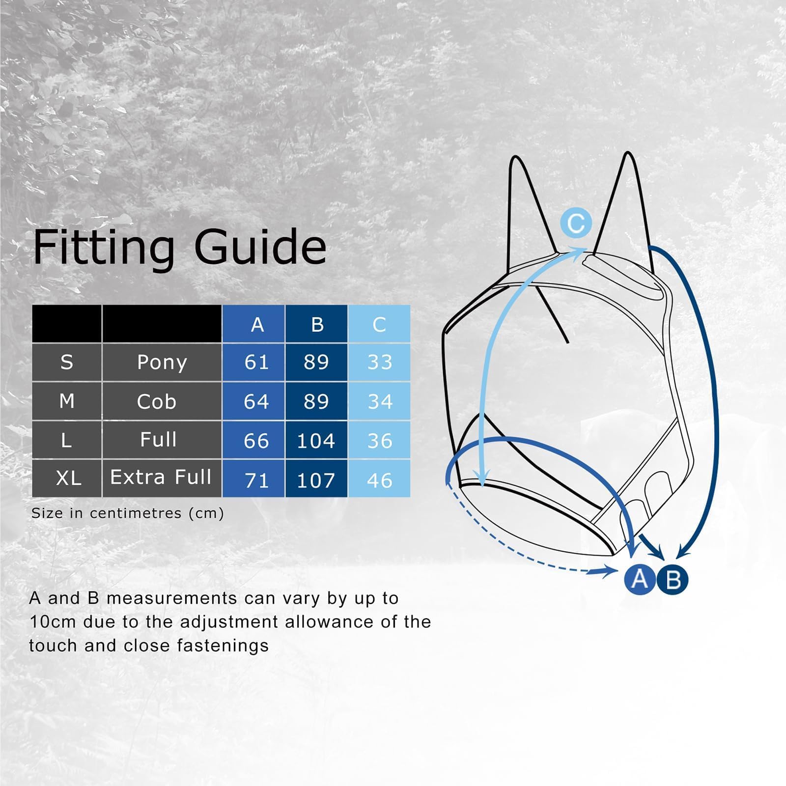 Harrison Howard CareMaster Pro luminous fly mask fleece padding reducing rub and pressure.