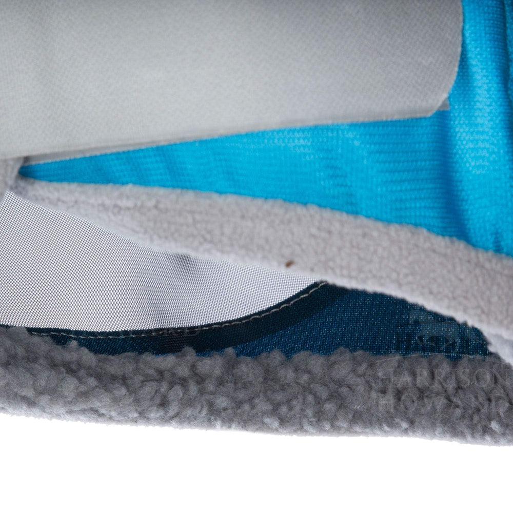 Harrison Howard CareMaster Pro luminous fly mask quick closures for easy application and secure wear.