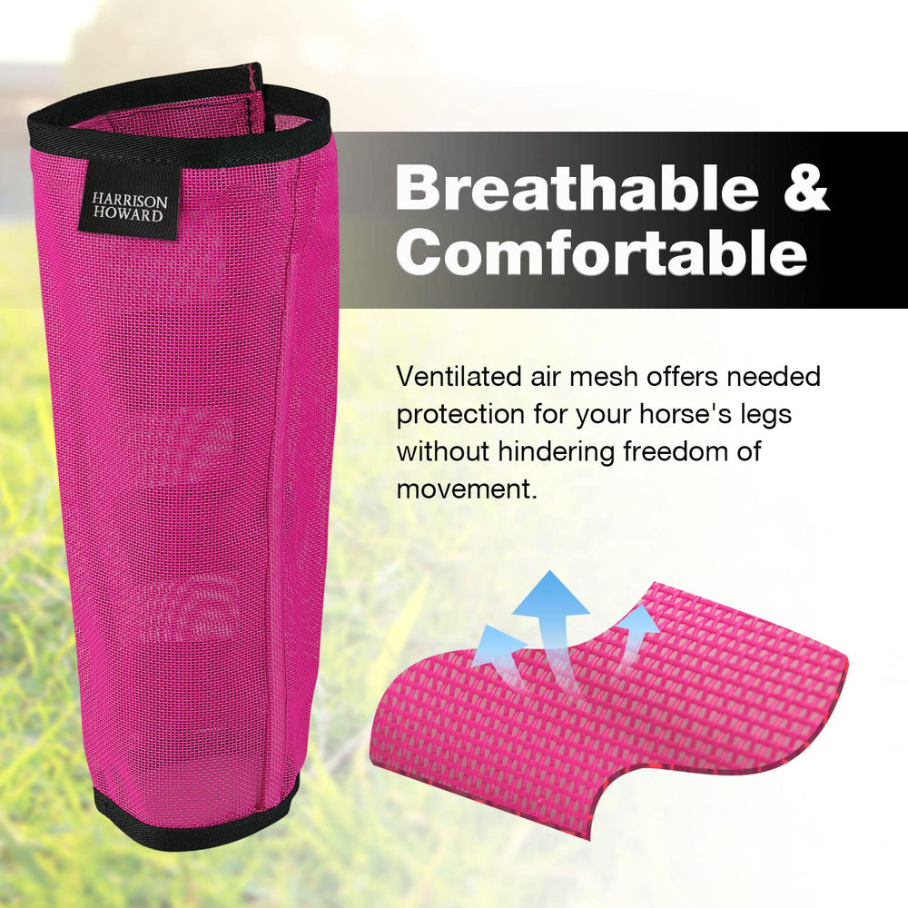Harrison Howard fly boots stay-on-nylon-stays ensure boots stay upright during turnout