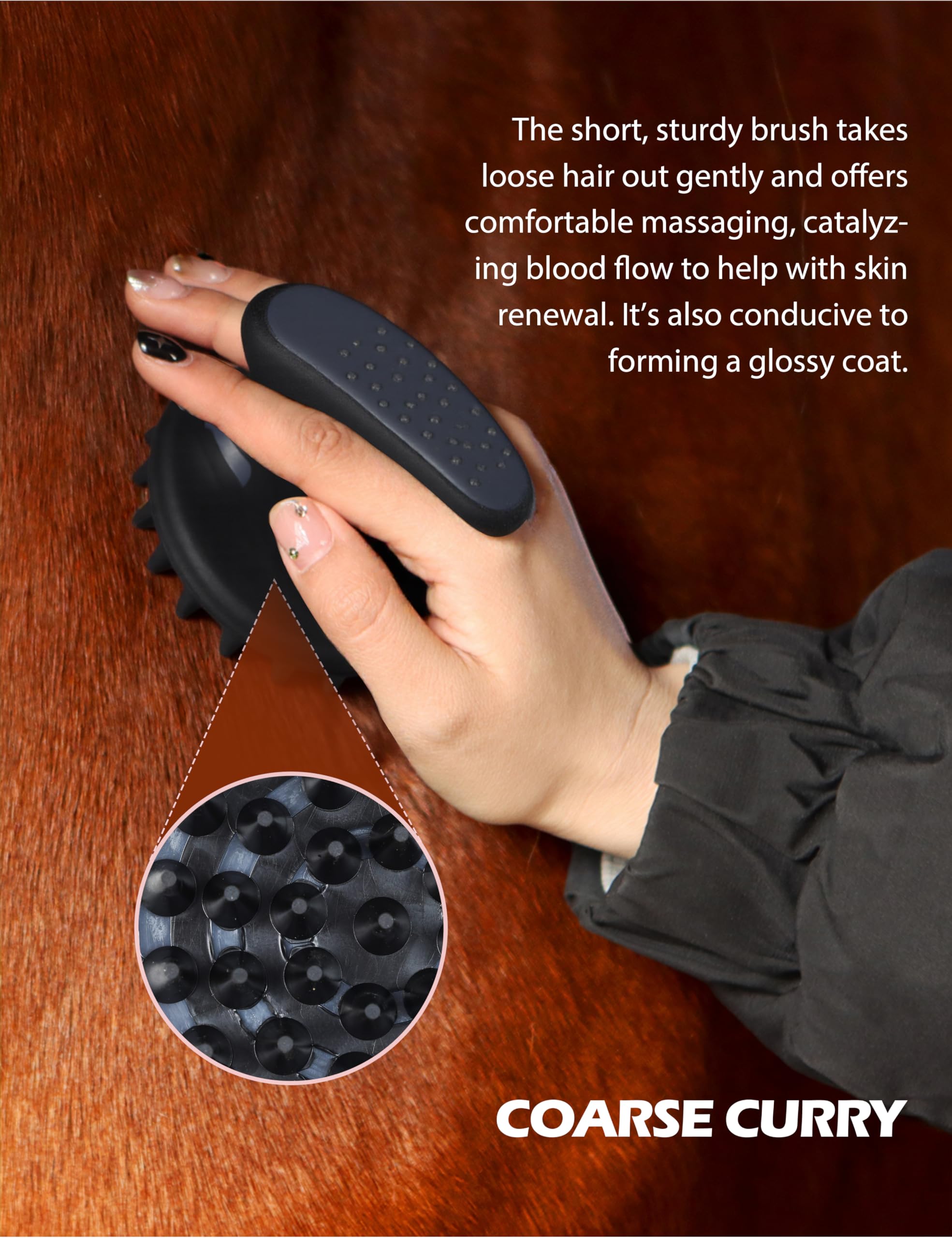 Harrison Howard grooming kit tail comb detangles mane and tail smoothly.