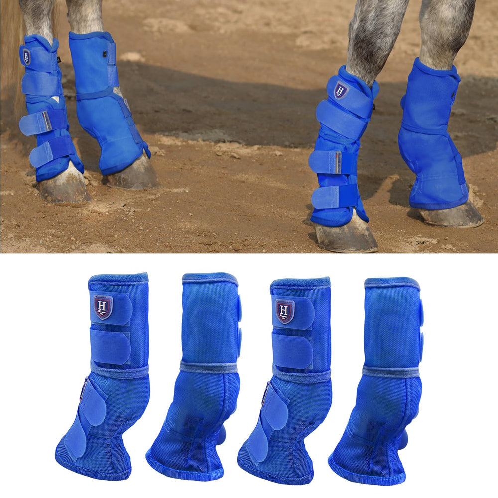 Harrison Howard horse leg guard front view shows stomp reduction.