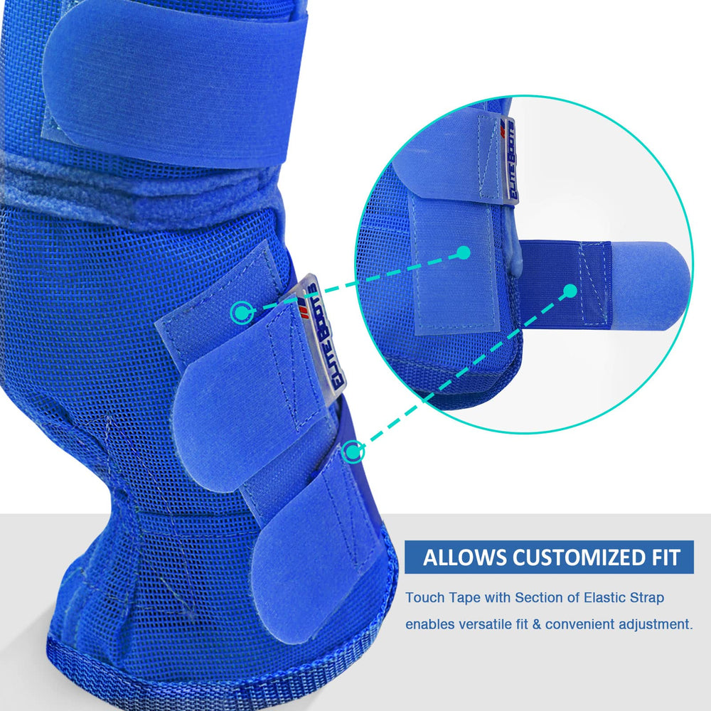 Harrison Howard leg guard close-up on breathable PVC mesh for summer.