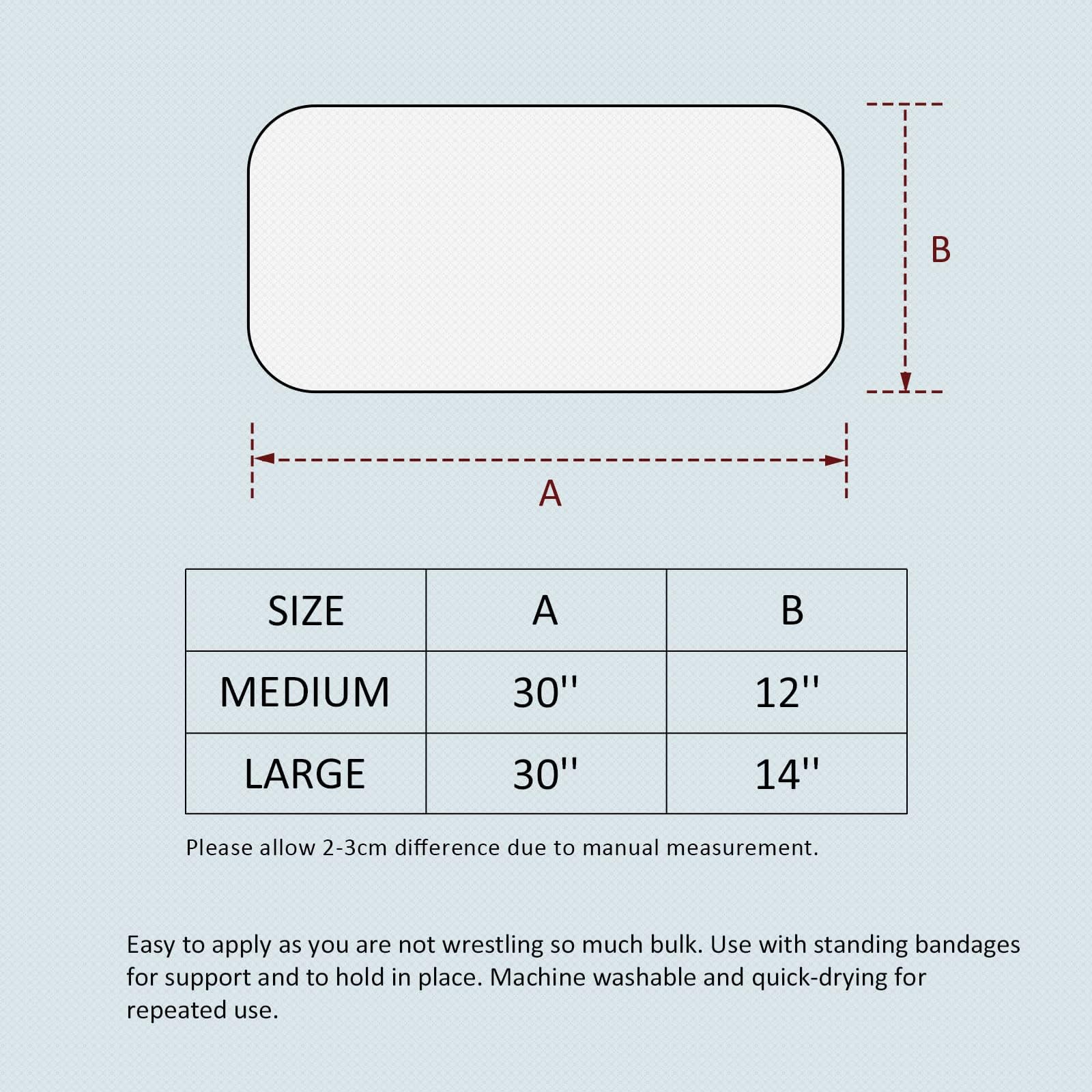Harrison Howard machine-washable leg wraps white for repeatable cleaning.