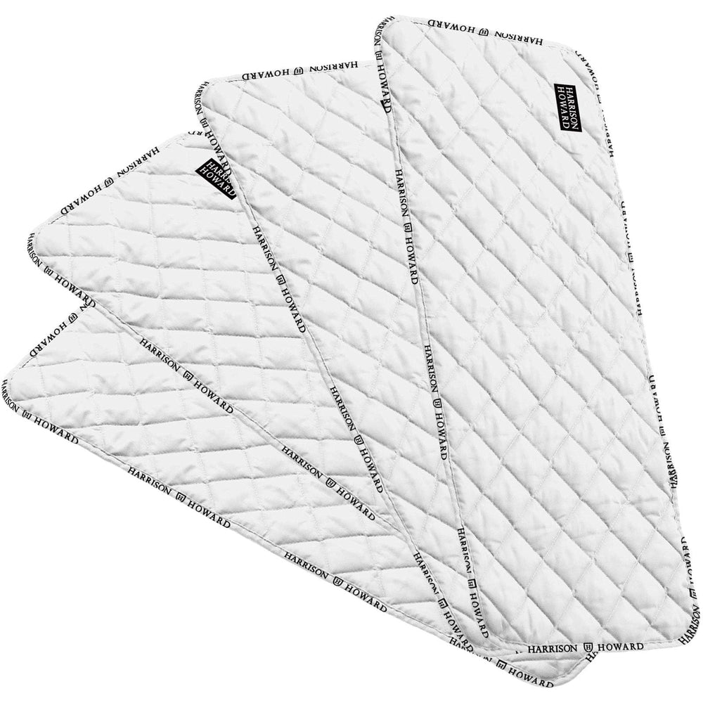 Harrison Howard medicine leg wrap quilted on a horse leg for protection.
