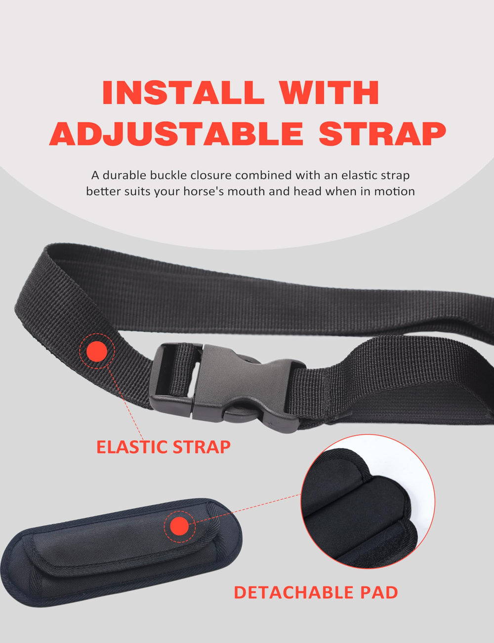 Harrison Howard muzzle bag reinforced bottom triangle tape adds durability for rugged use.