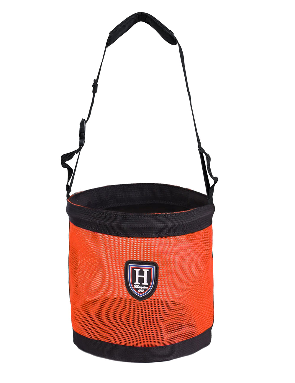 Harrison Howard muzzle bag spill-proof design keeps feed contained during feeding.