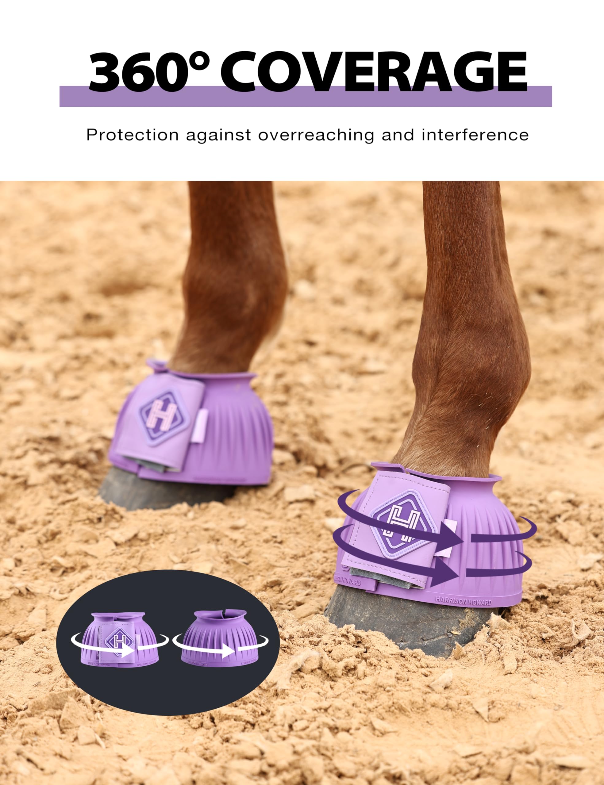 Harrison Howard soft interior preserves comfort against the hoof for violet-xl protection