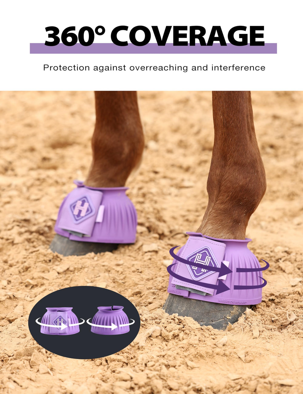 Harrison Howard soft interior preserves comfort against the hoof for violet-xl protection
