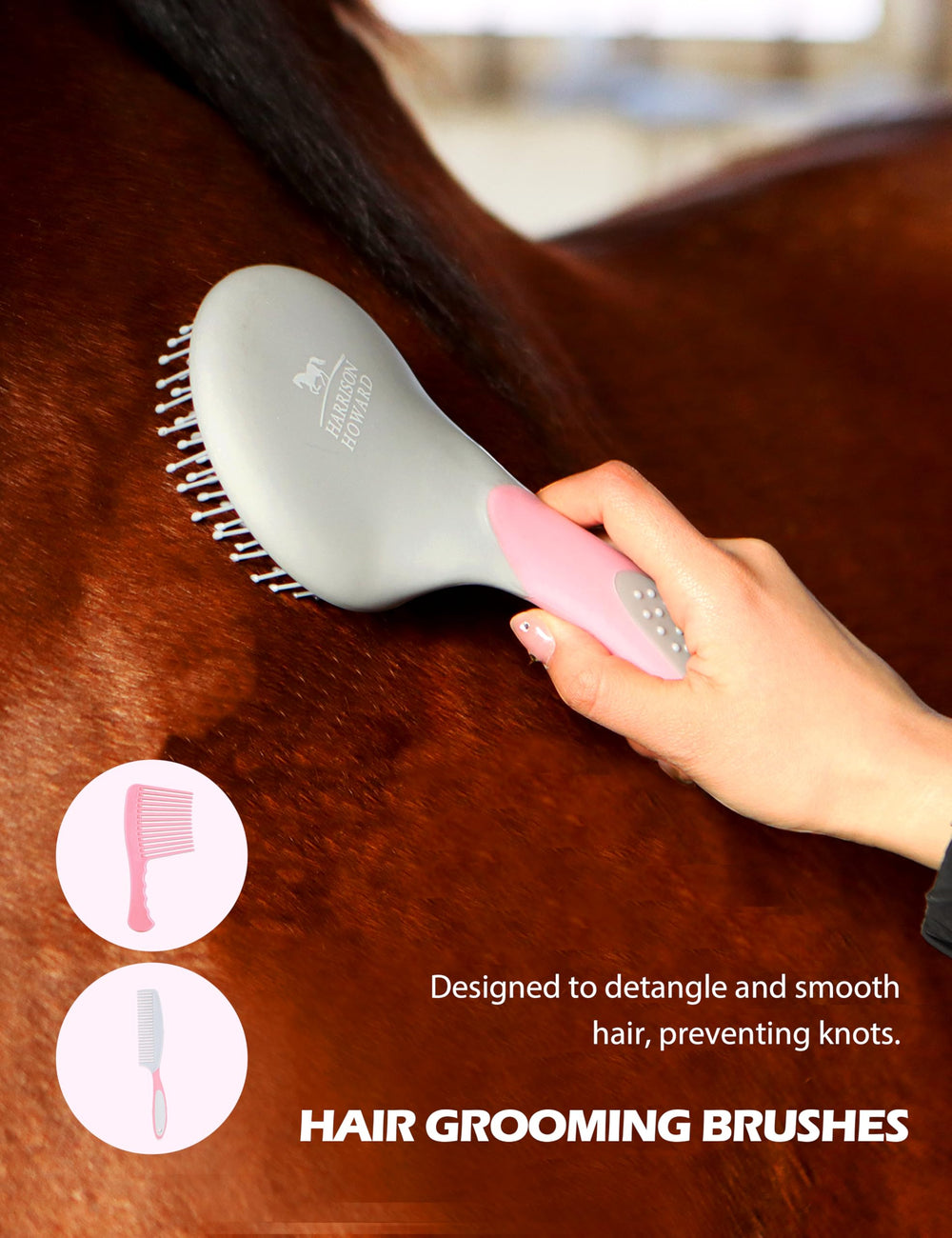 Harrison Howard tack-room organizer showing neat brush storage