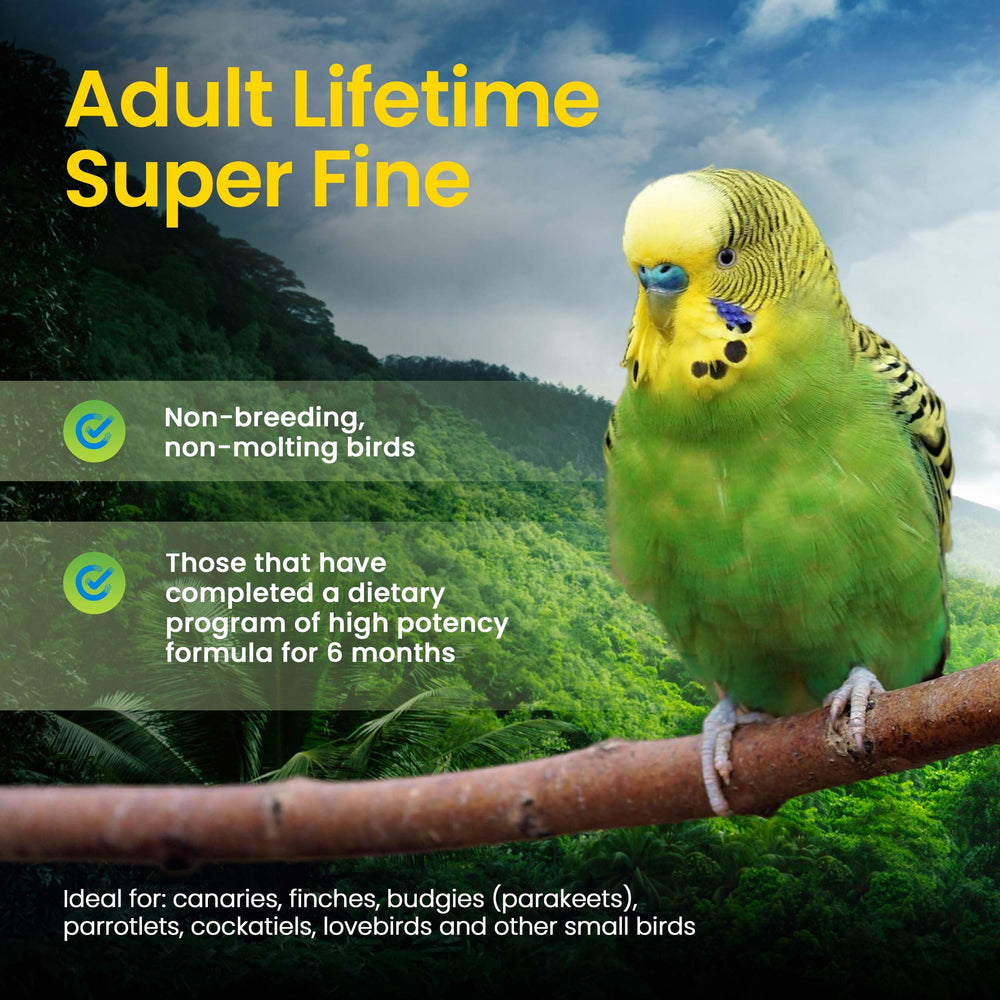 Harrison's vet-recommended organic bird food label to trust quality.