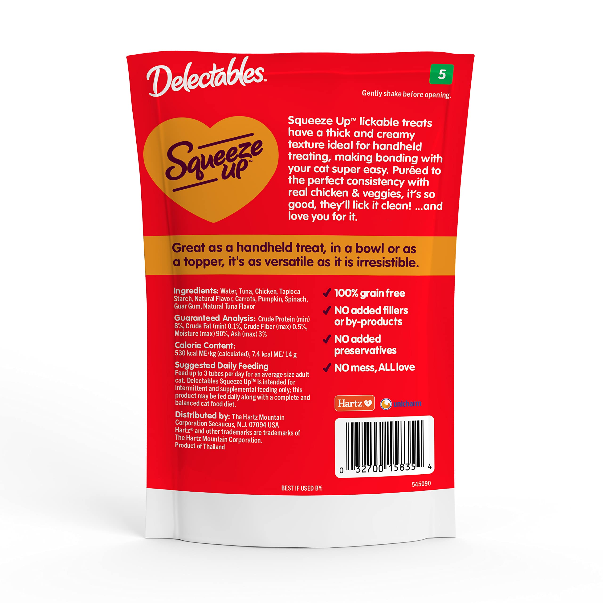 Hartz Delectables Squeeze Up chicken-veggies flavor closeup with aroma