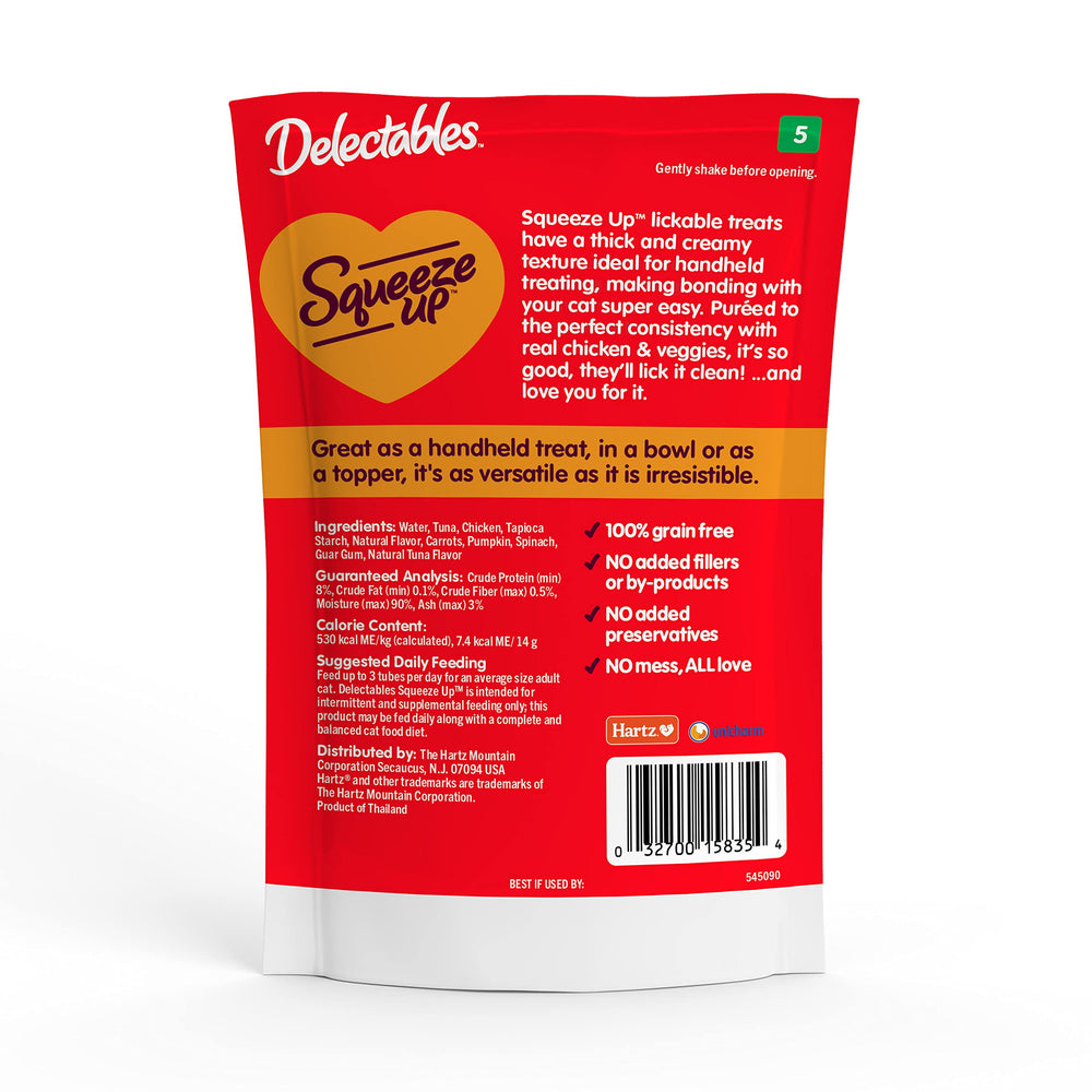 Hartz Delectables Squeeze Up chicken-veggies flavor closeup with aroma