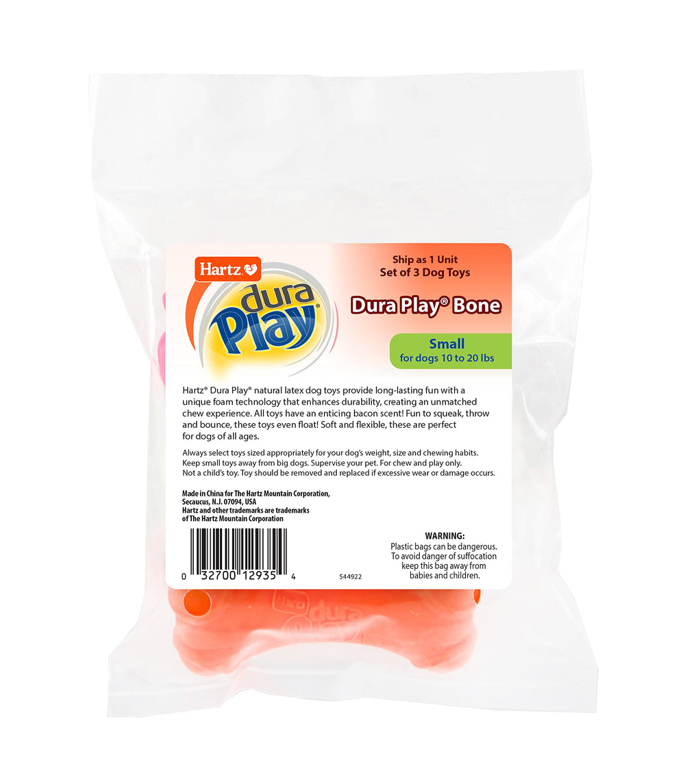 Hartz DuraPlay bacon-scented toy for small breeds enhancing scent-driven play