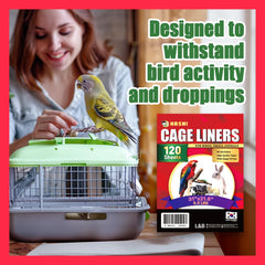 HA SHI Hashi bird cage liner 120 sheets in 31x21.5 inch size.