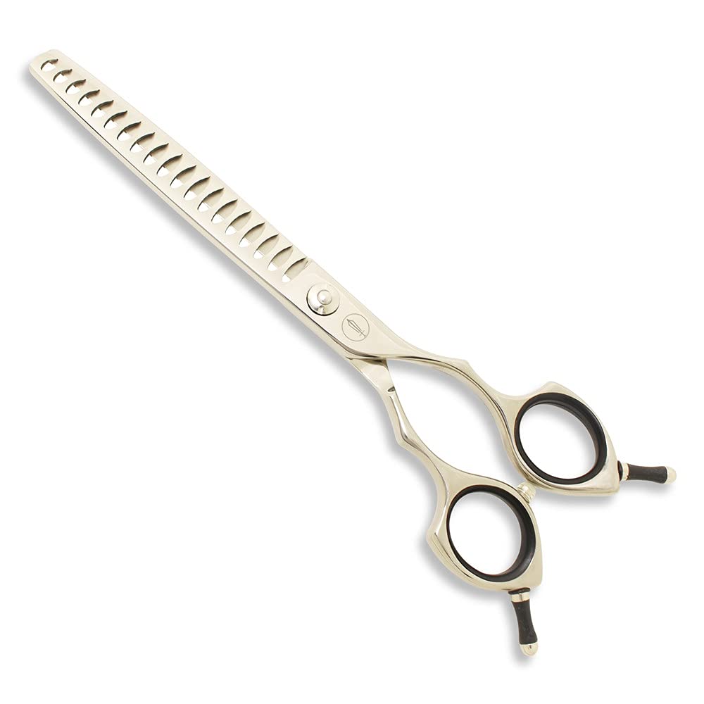 HASHIMOTO Chunker Scissors 440C blade delivers sharp, smooth thinning for clean finishes.