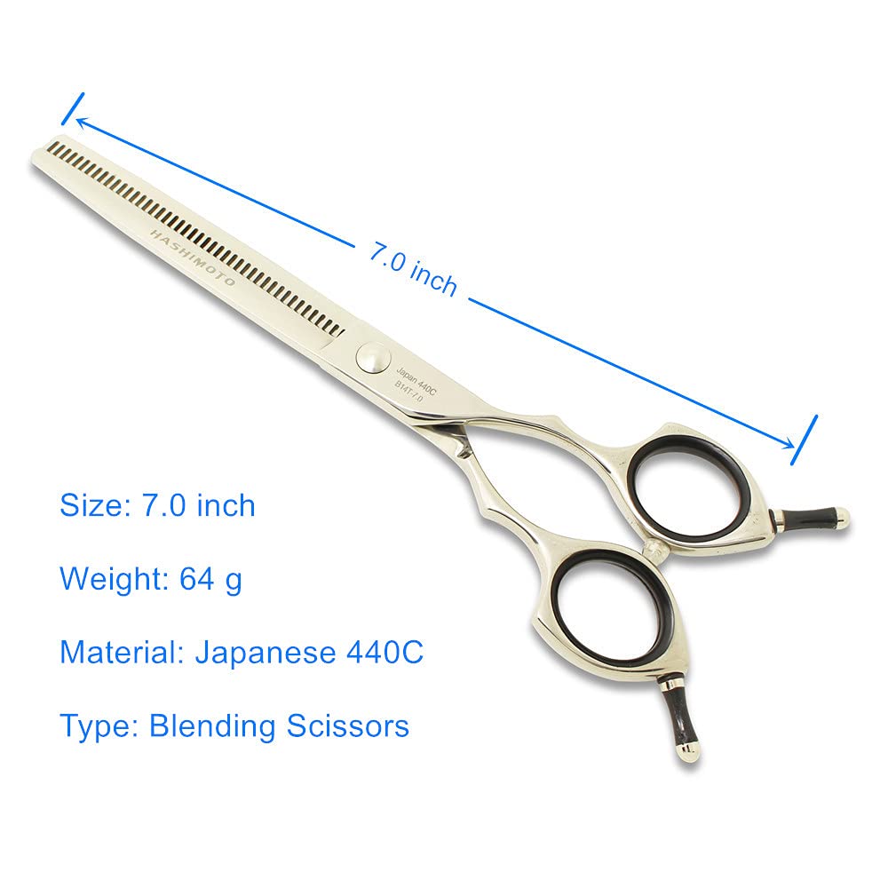 HASHIMOTO dog grooming shears lightweight handle reducing hand fatigue during sessions.