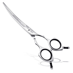 HASHIMOTO grooming scissors with large holes for comfortable trimming.