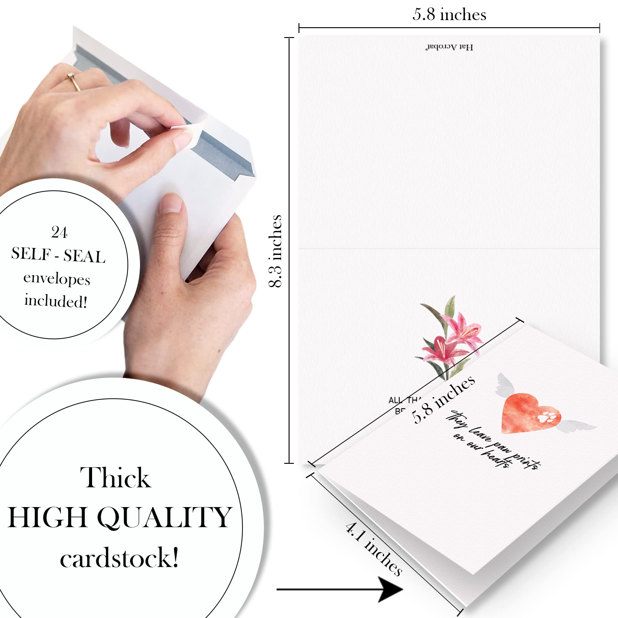 Hat Acrobat pet sympathy card design 3 versatile for cats, dogs, or other pets