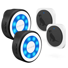 Hathever Dog Bell door button mounted on wall for easy potty-training alerts.