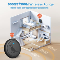Hathever door bell button mounted with Velcro for quick installation.