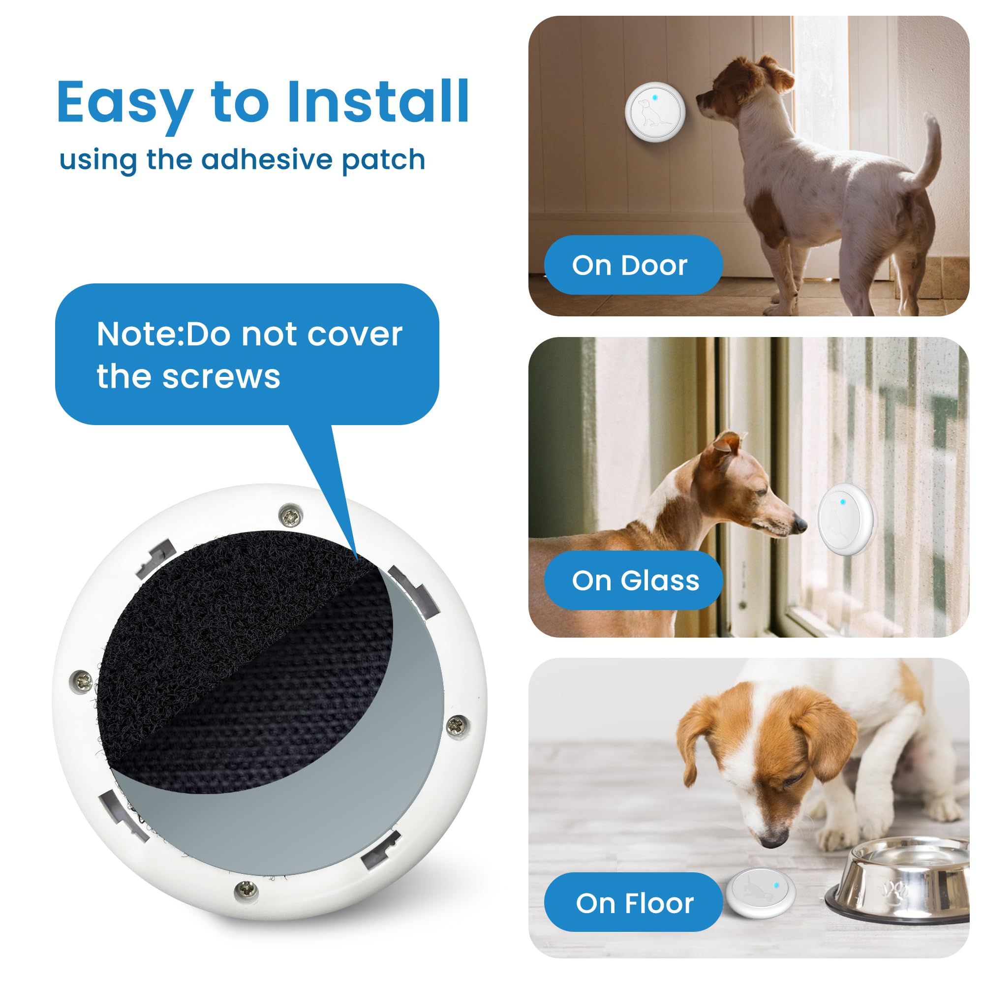 Hathever dog doorbell transmitter covers long-range signals up to 1000 ft.