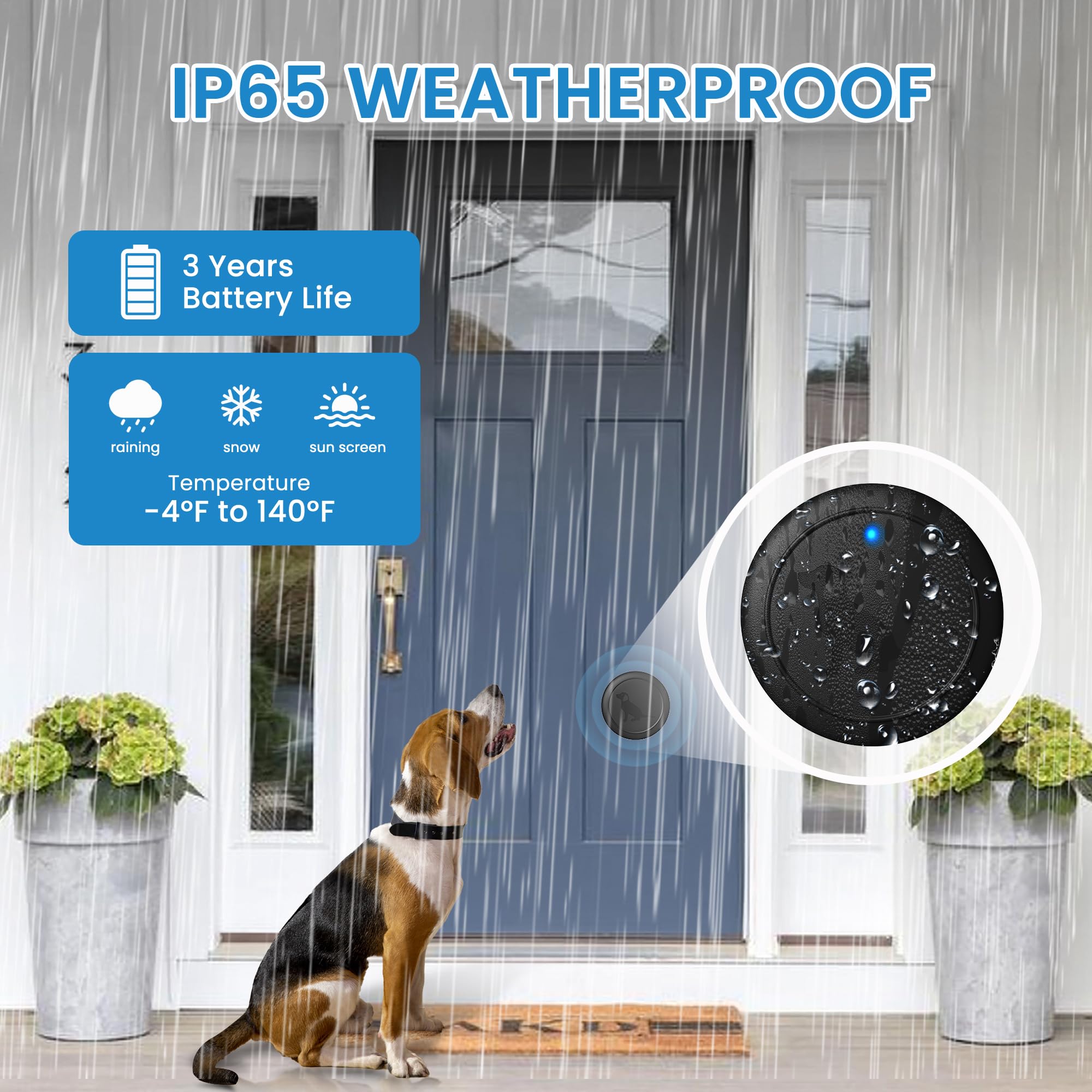 Hathever doorbell with 1000ft range providing seamless coverage across large homes