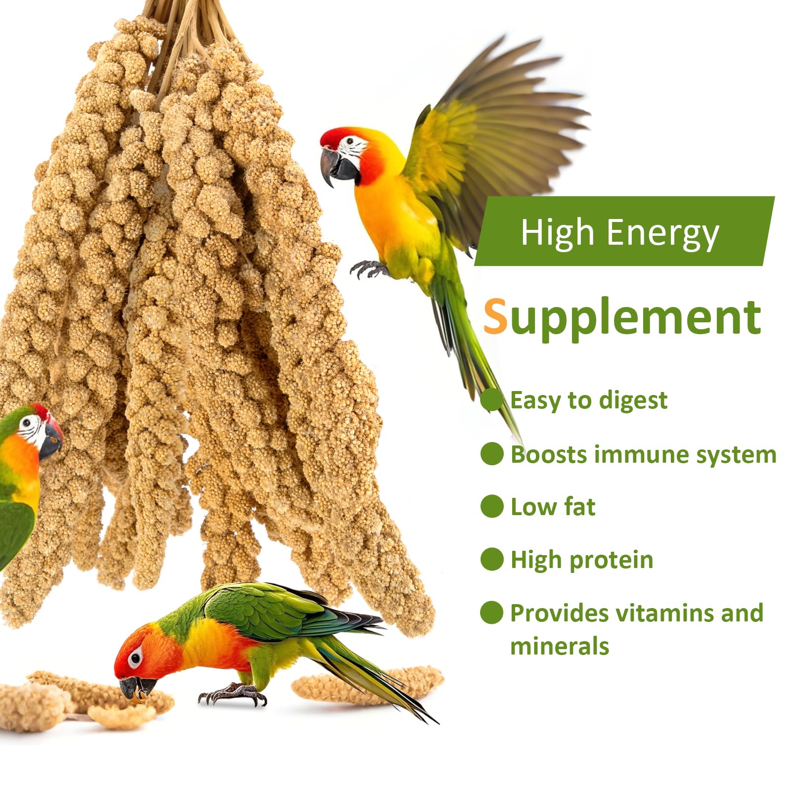 HATORTOP spray millet for birds bag open revealing natural millet