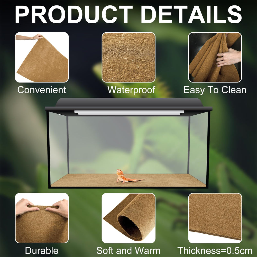 Haull reptile carpet soft, absorbent surface gentle on feet