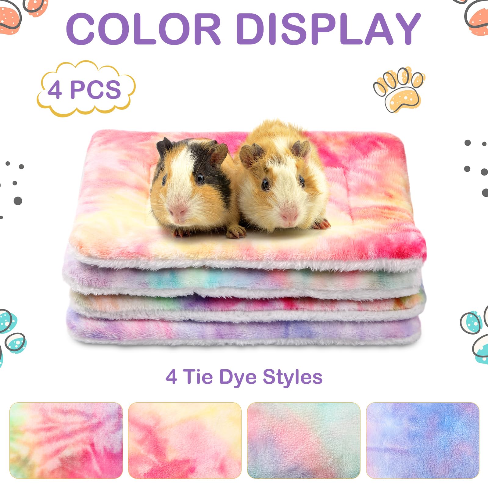 Haull reversible guinea pig bed pad gives two looks in one.