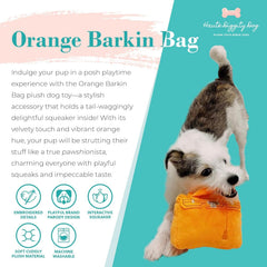 Haute Diggity Dog Barkin Bag embroidered details add an elegant toy accent.