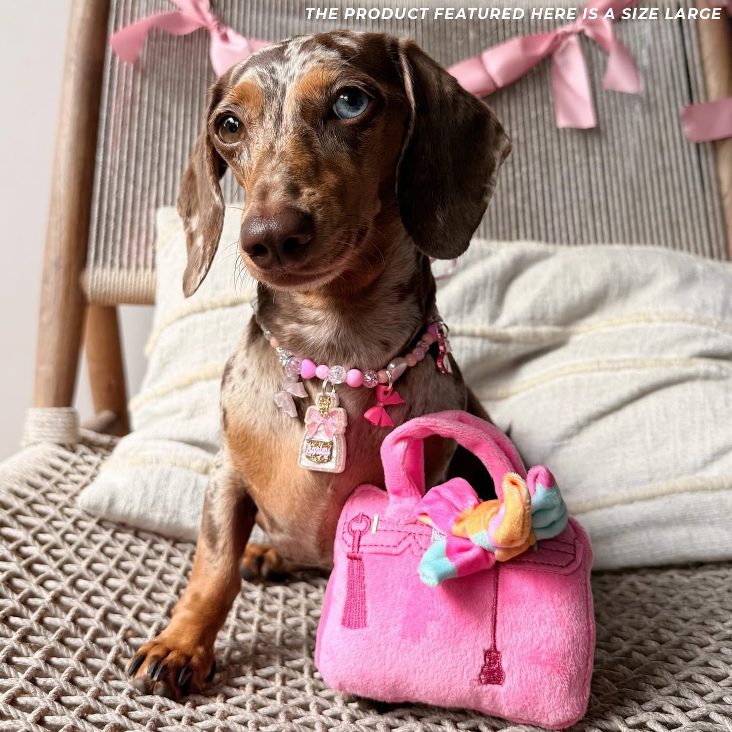 Machine-washable Barkin Bag simplifies cleanup after energetic play.