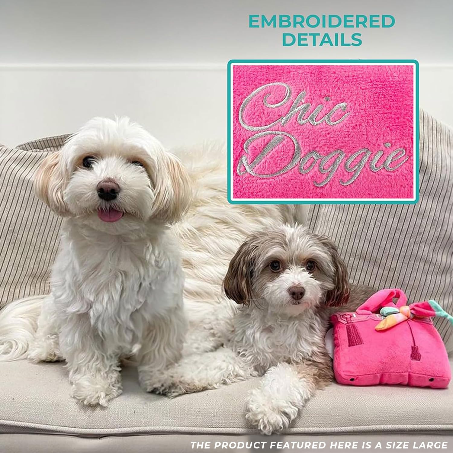 Size Large (7 inches) fits many dog breeds for versatile enrichment.