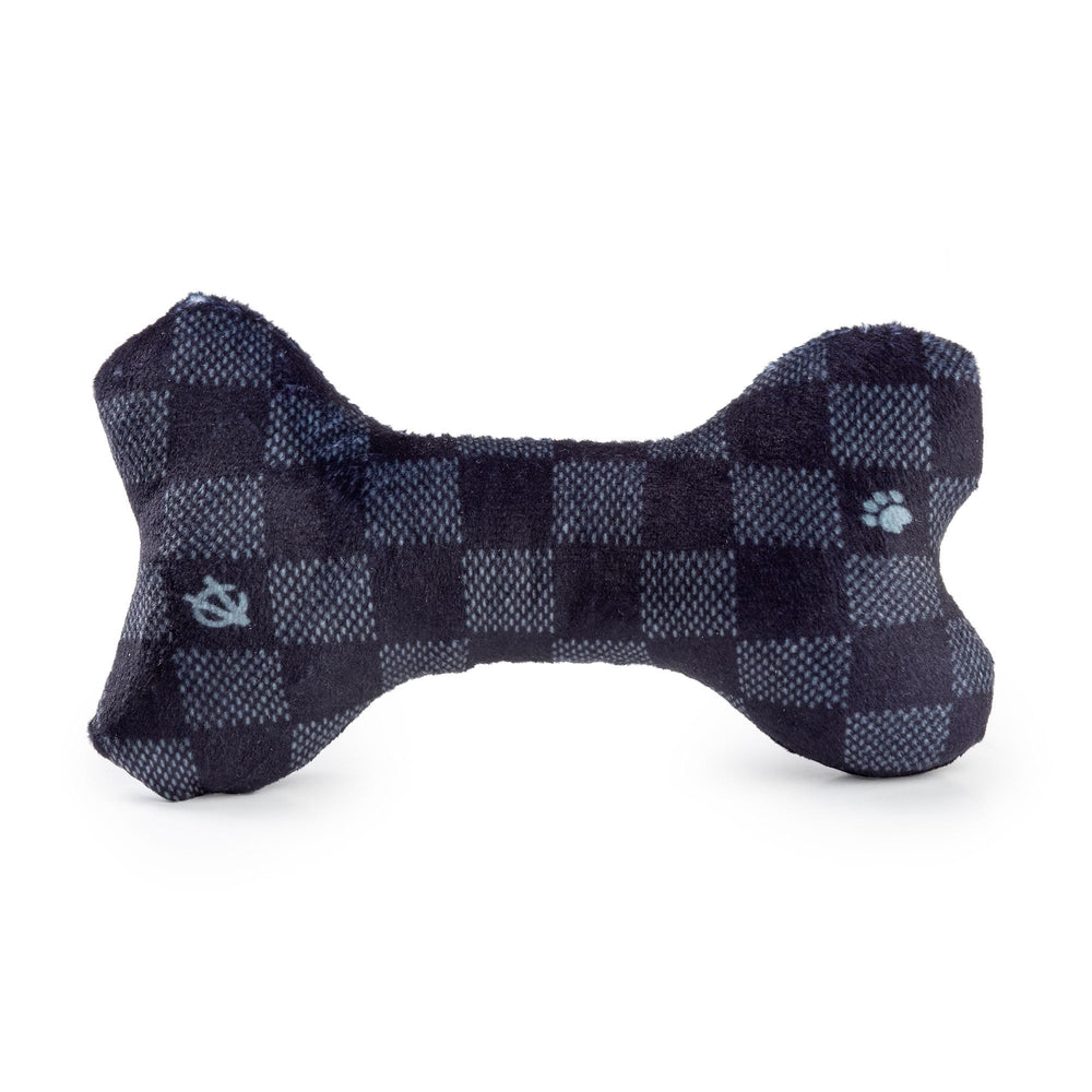 Haute Diggity Dog embroidery detail on Chewy Vuiton bone for style