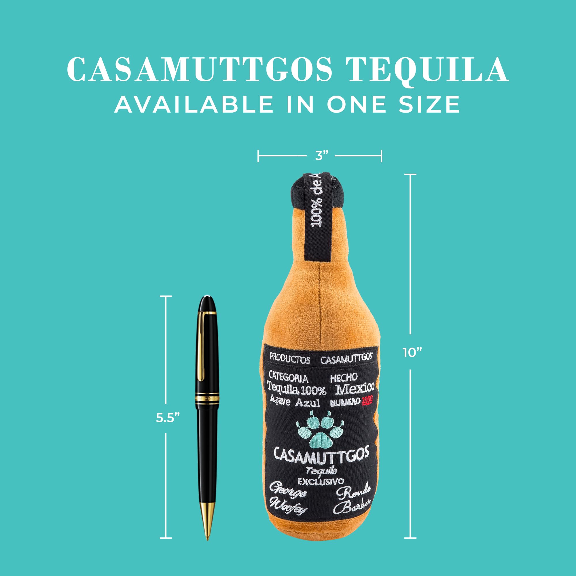 Haute Diggity Casamuttgos Tequila machine-washable design simplifies post-play cleanup.