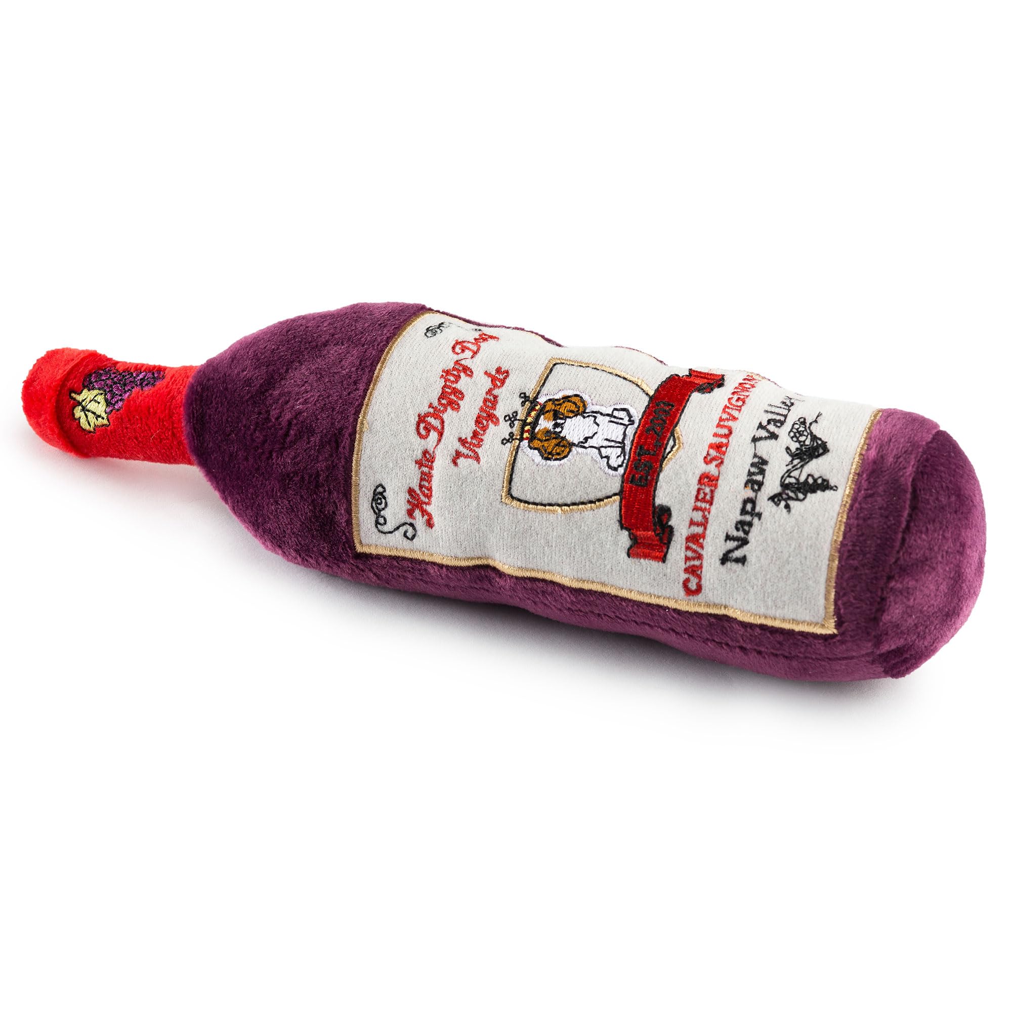 Haute Diggity Dog Cavalier Sauvignon plush squeaker engages dogs during cuddle sessions