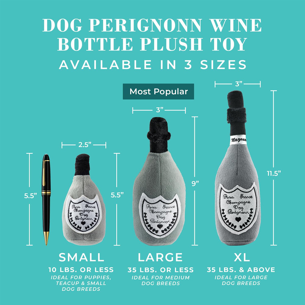 Haute Diggity Dog Champagne Perignonn embroidered details emphasize luxury parody during cuddle time.