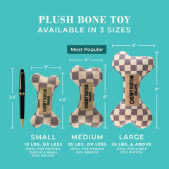 Checker Chewy Vuiton Bone embroidery detail highlighting luxury-inspired design.