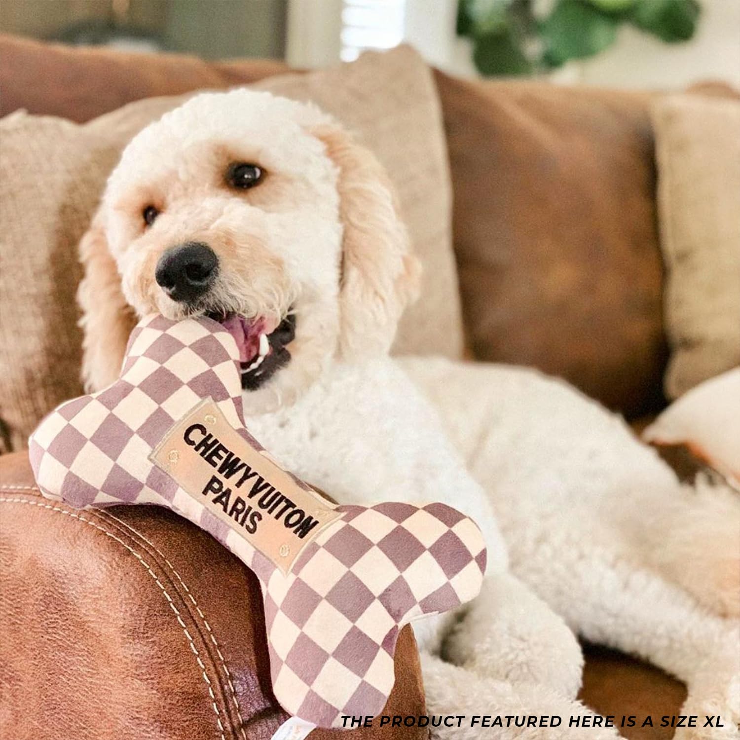 Haute Diggity Dog Checker Chewy Vuiton Bone puppy-toy-pack suggests versatile gift idea.